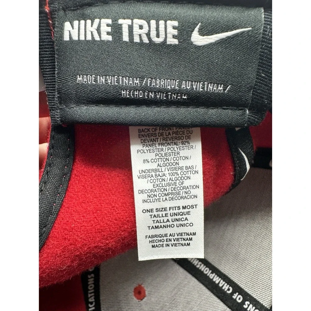 Nike Air Force 1 True Snapback Hat Red White AF1 Wool Blend Adjustable Cap Rare